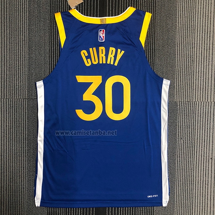 Camiseta Golden State Warriors Stephen Curry #30 Icon Autentico Azul